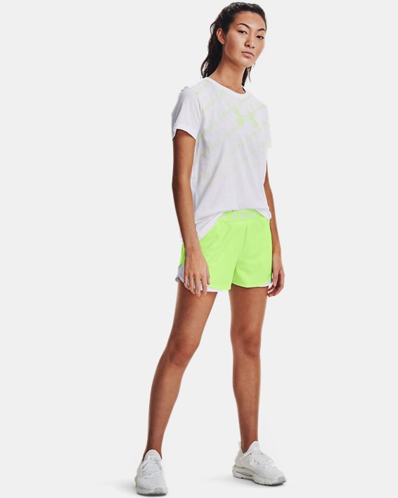 Damen UA Play Up 3.0 Shorts, Green, pdpMainDesktop image number 2